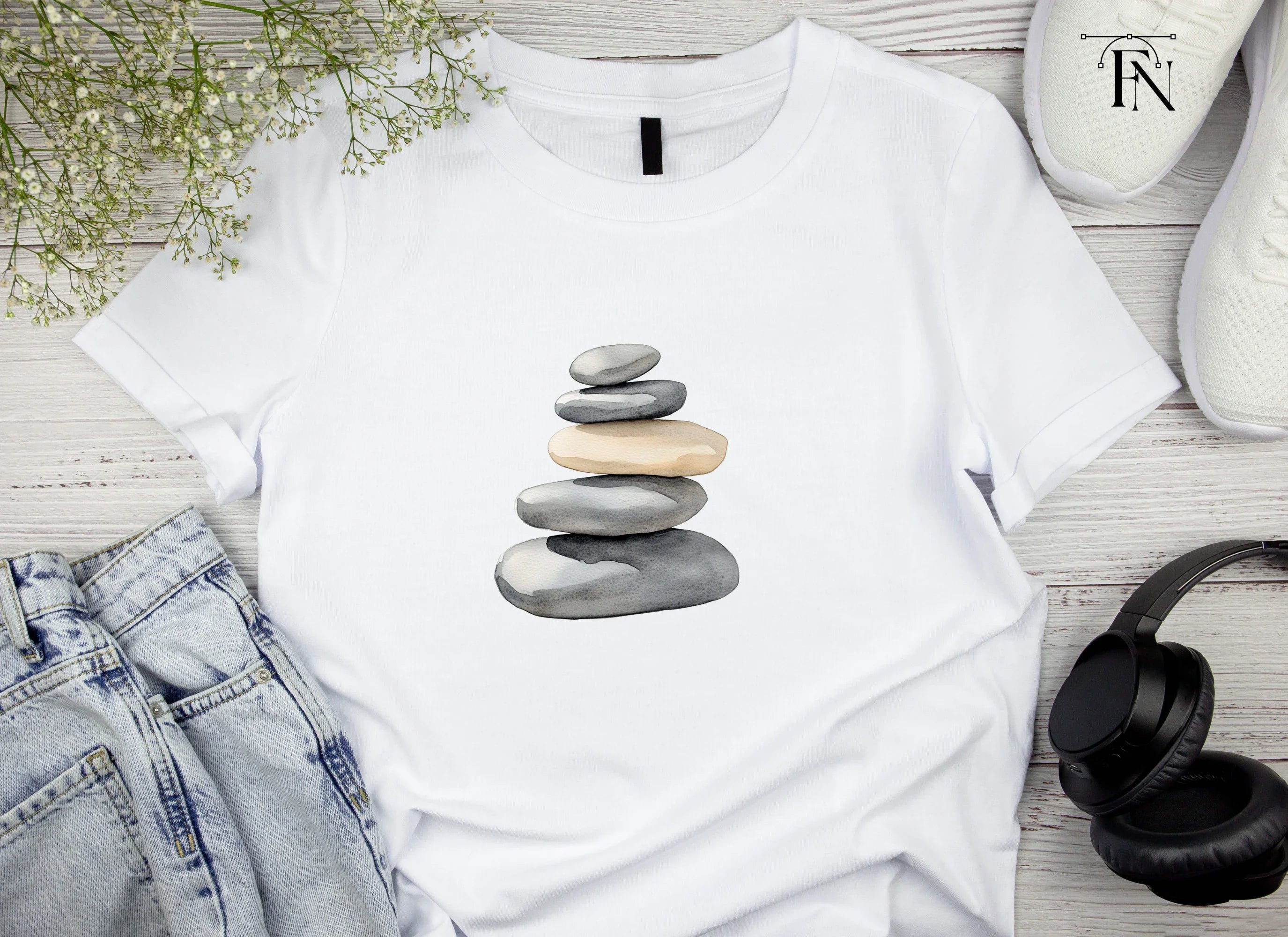 Stone Cairn Clipart Bundle