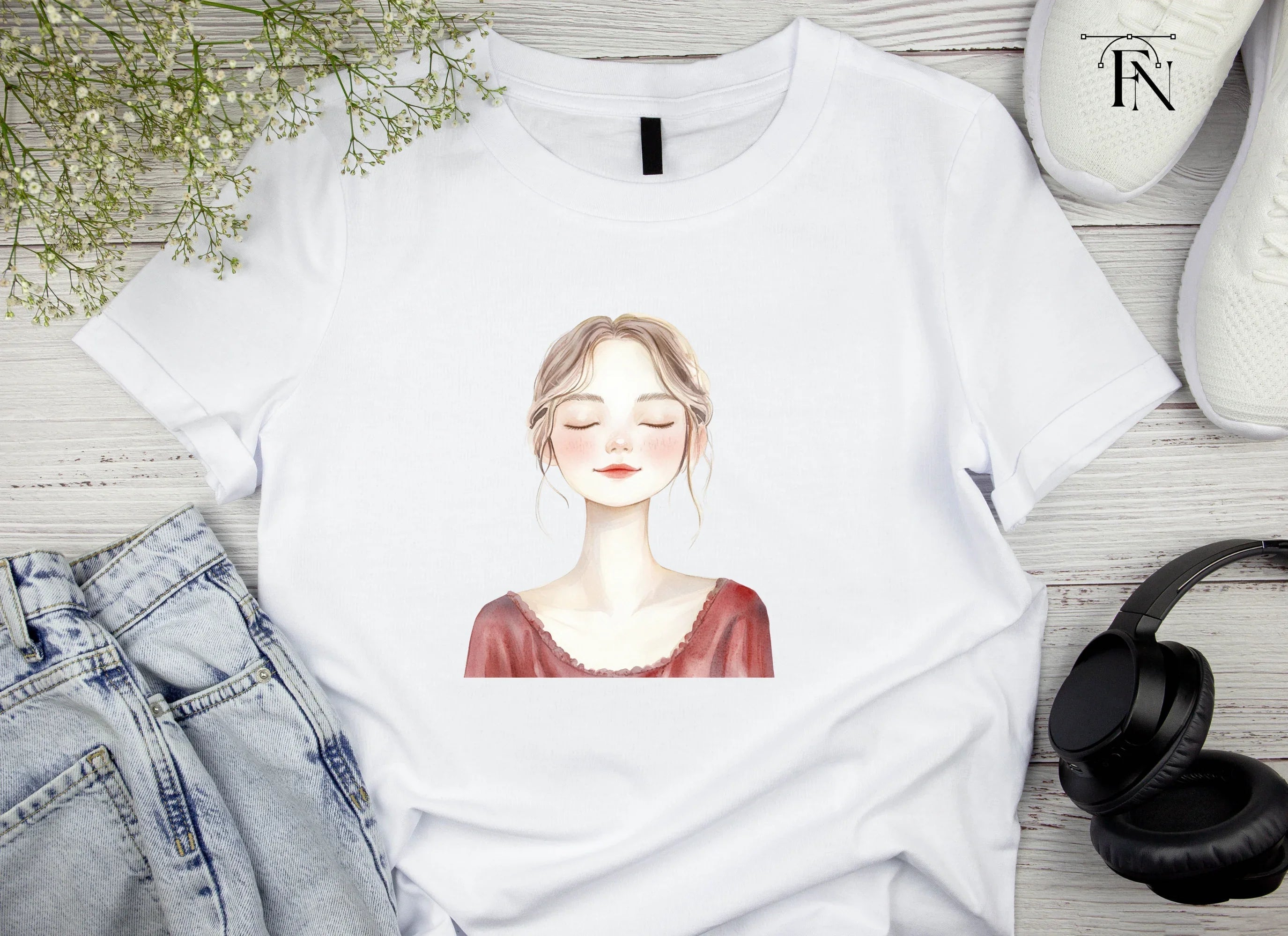 Serene Woman Clipart Bundle