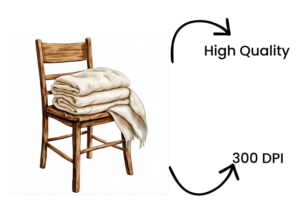 Cozy Chairs with Blankets Clipart Bundle