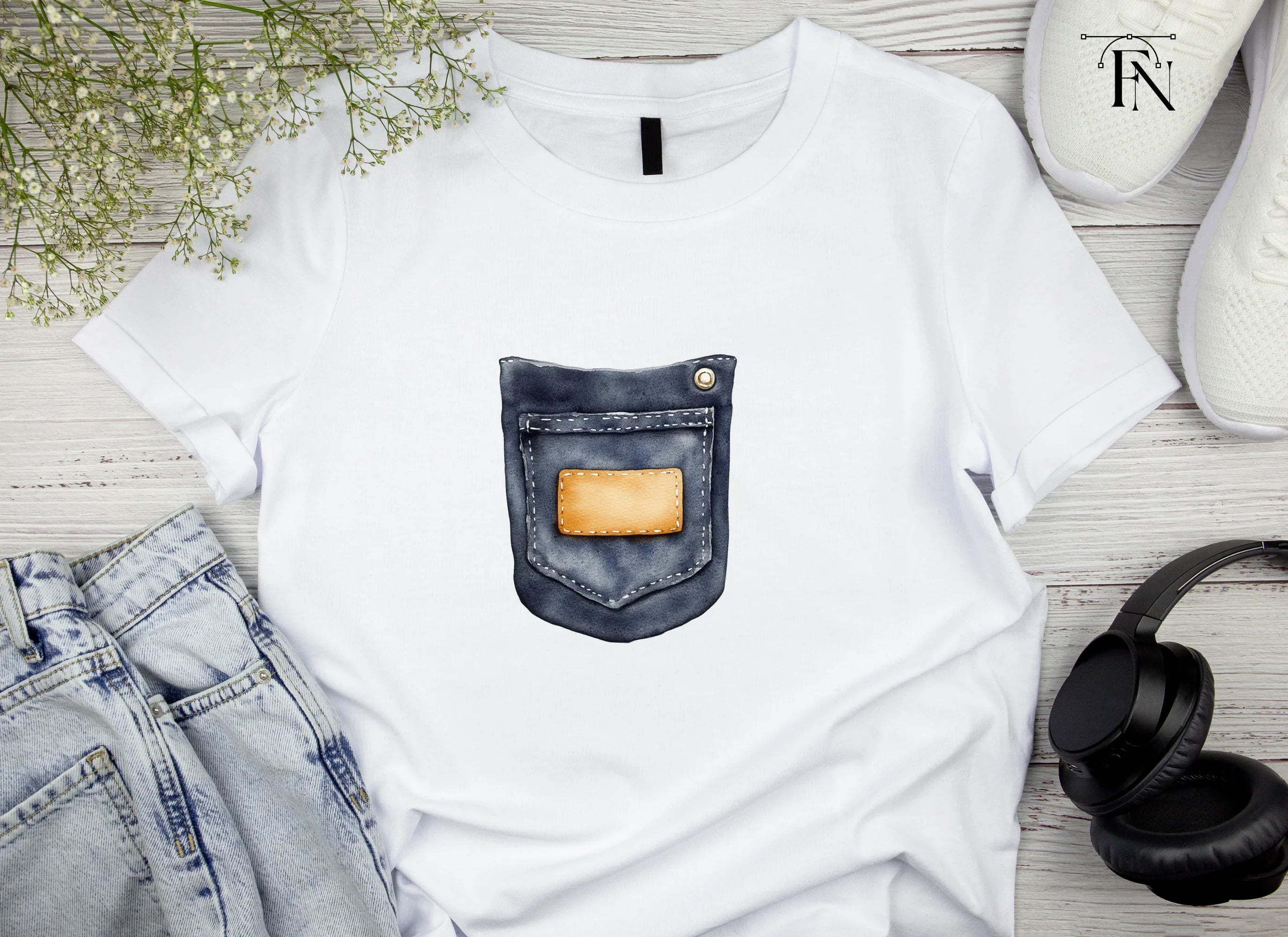 Denim Pockets Clipart Bundle