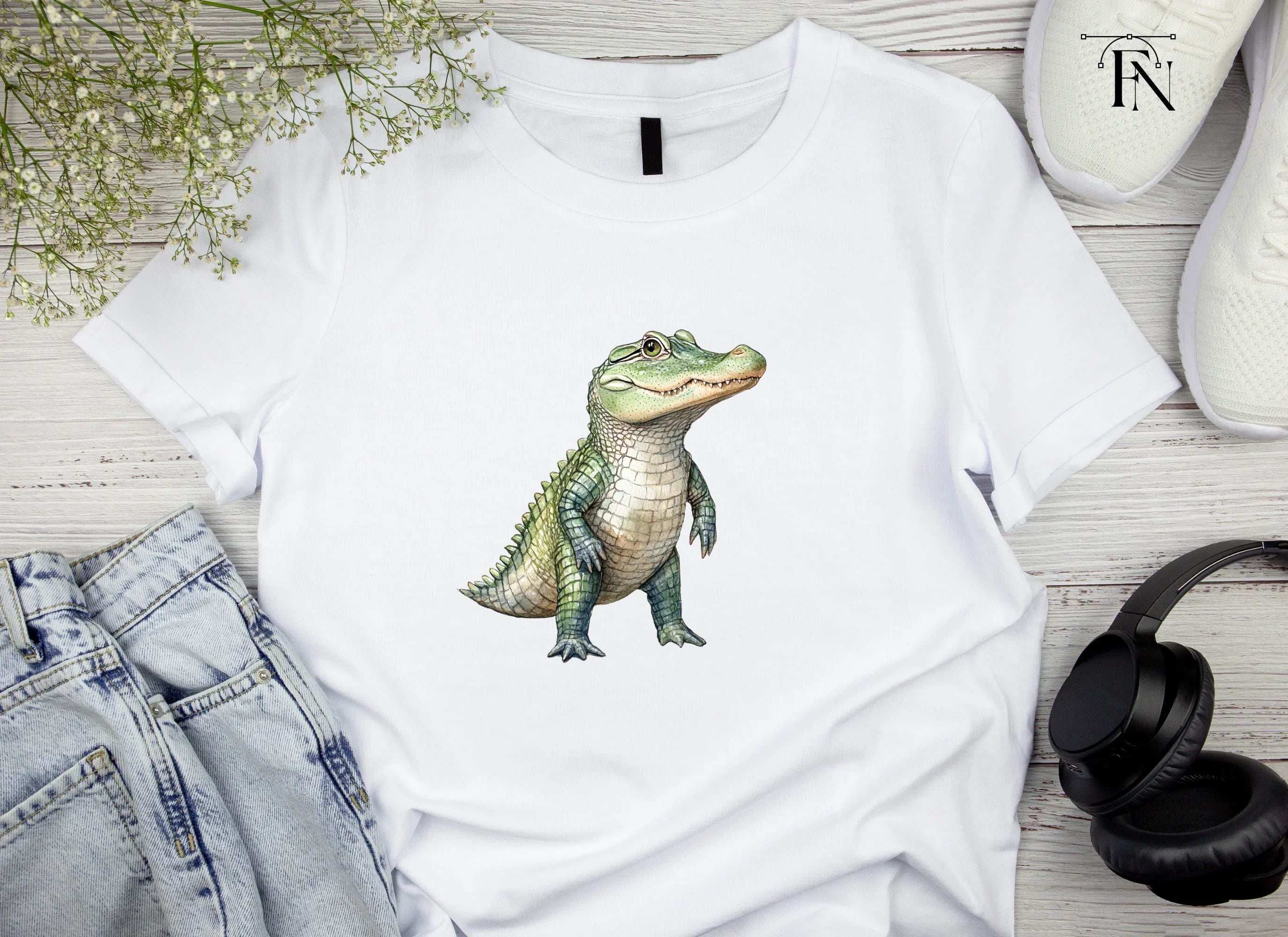 Cute Alligator Clipart Bundle