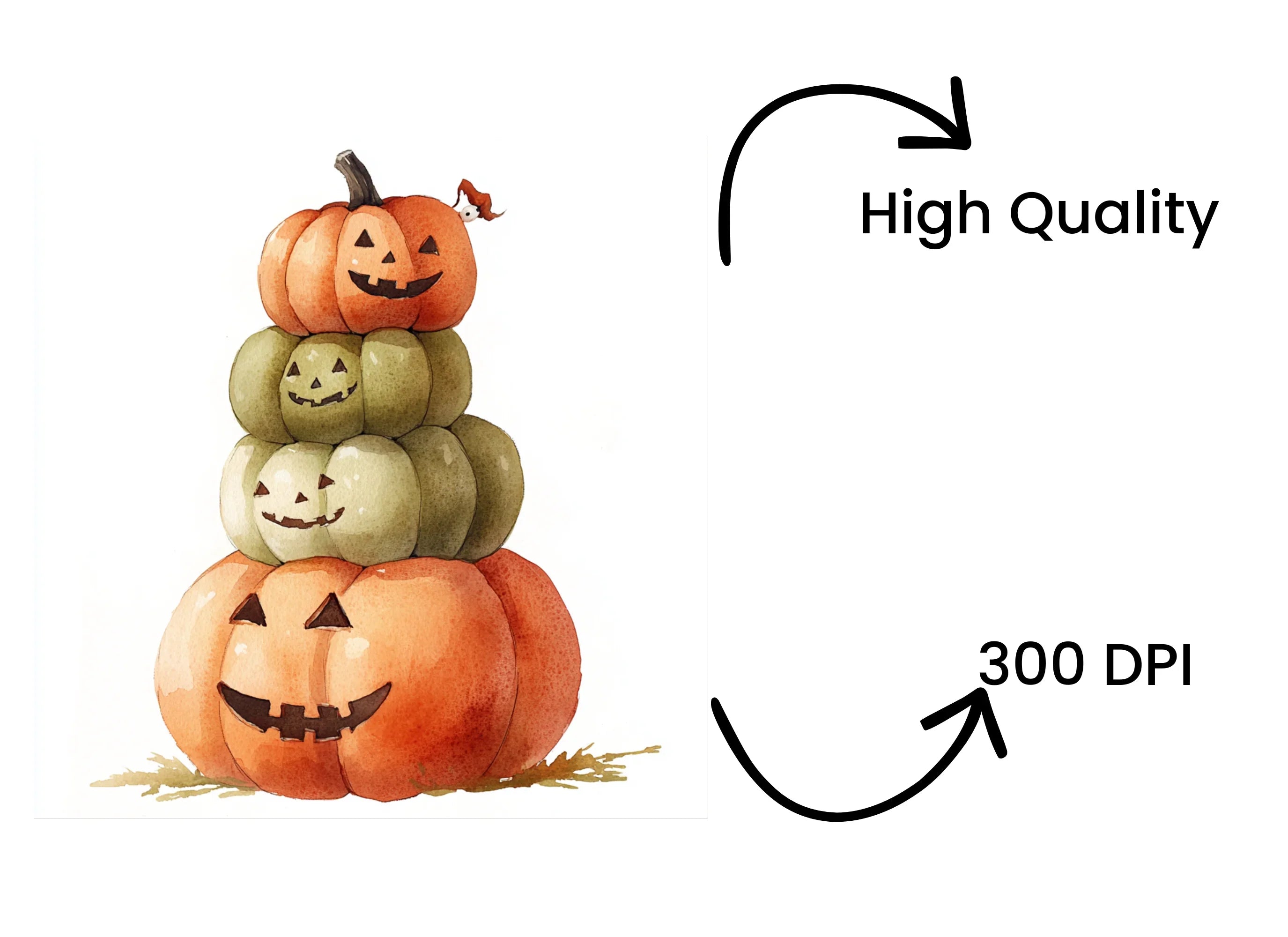 Pumpkin Stacks Clipart Bundle