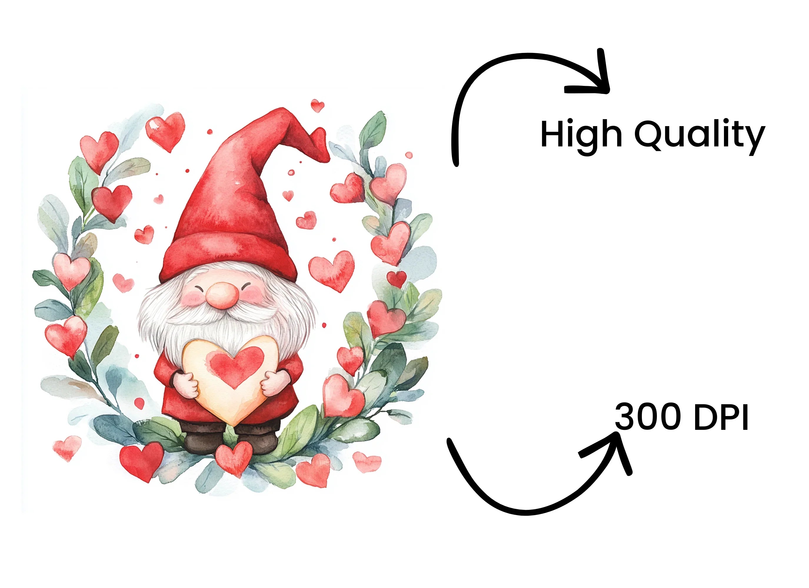 Valentine Day Gnomes Clipart Bundle