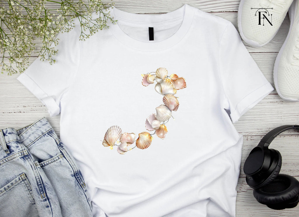 Shimmering Seashell Garland Clipart Bundle