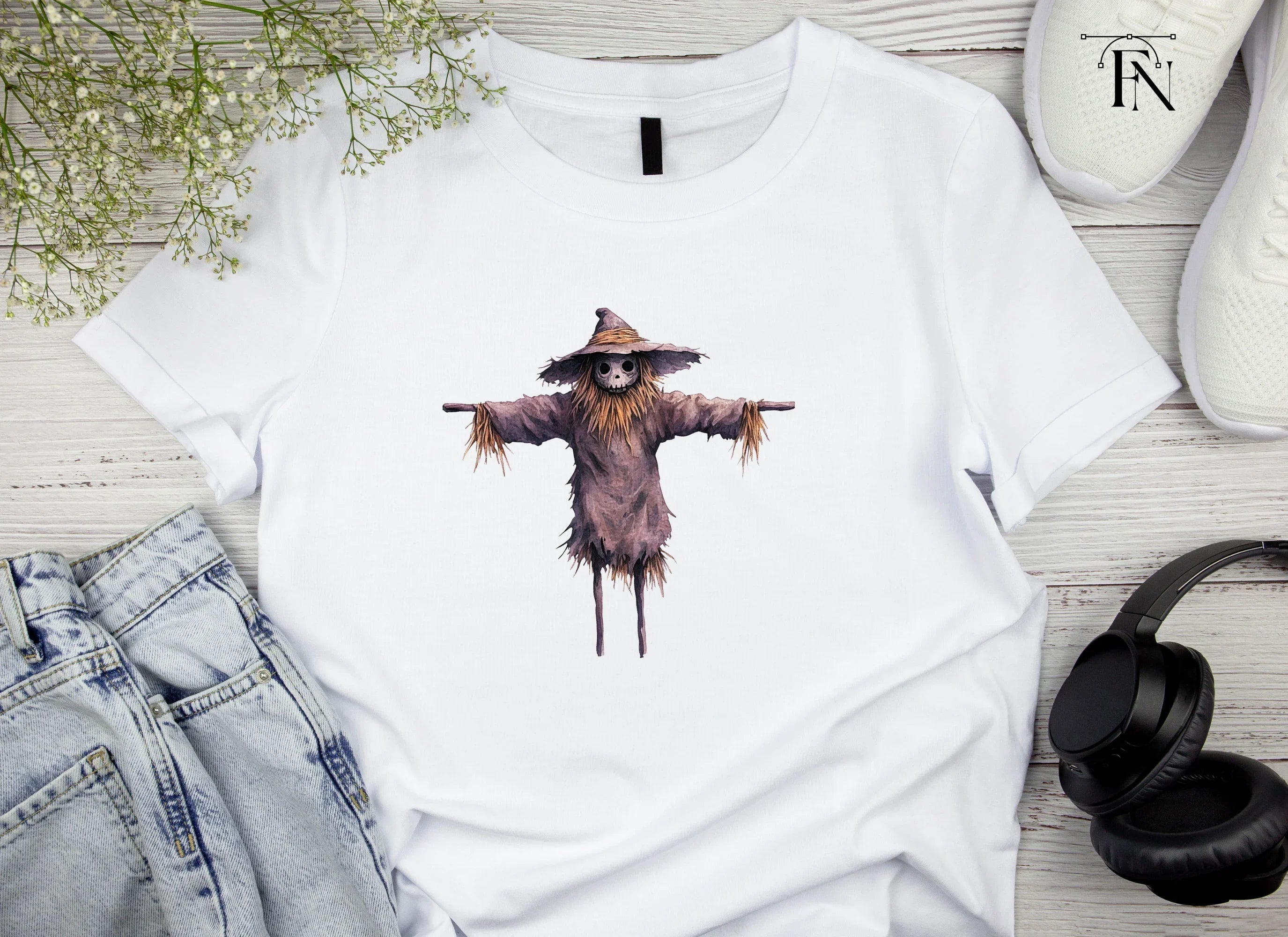 Spooky Scarecrow Halloween Clipart Bundle