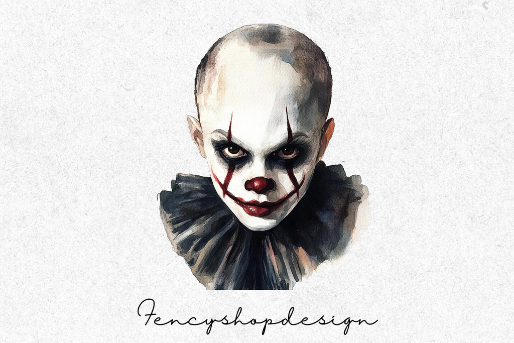 Creepy Clown Clipart Bundle