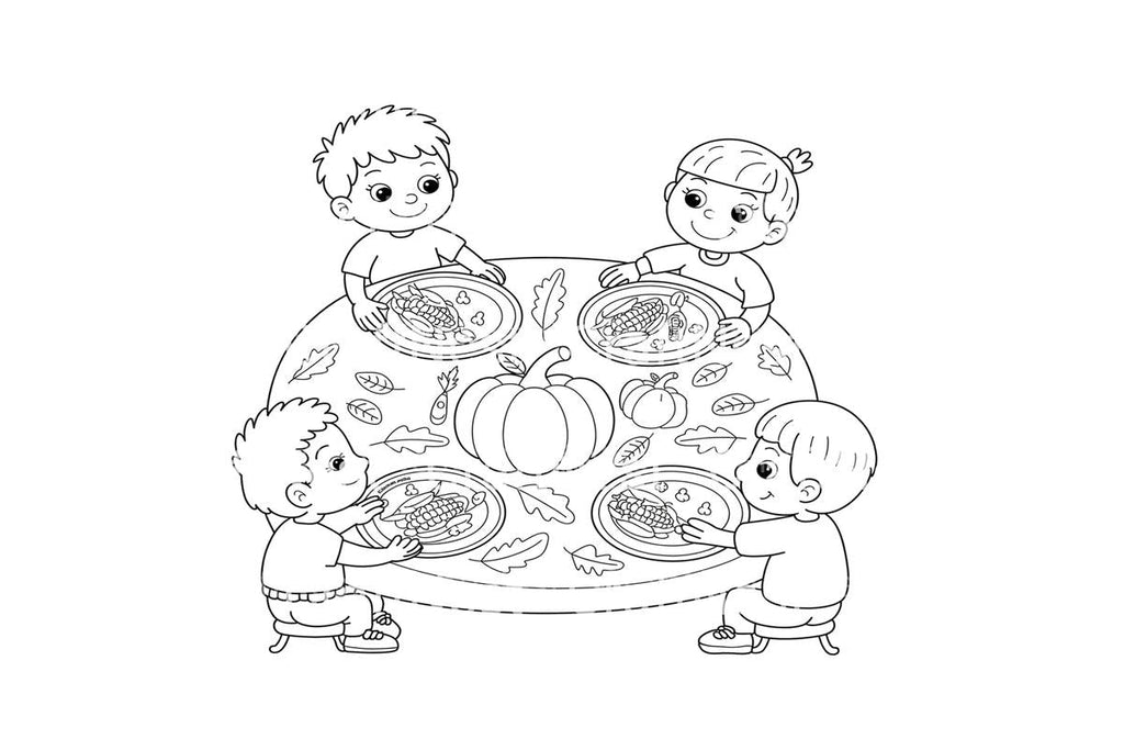 Thanksgiving Kids Fun Coloring Books