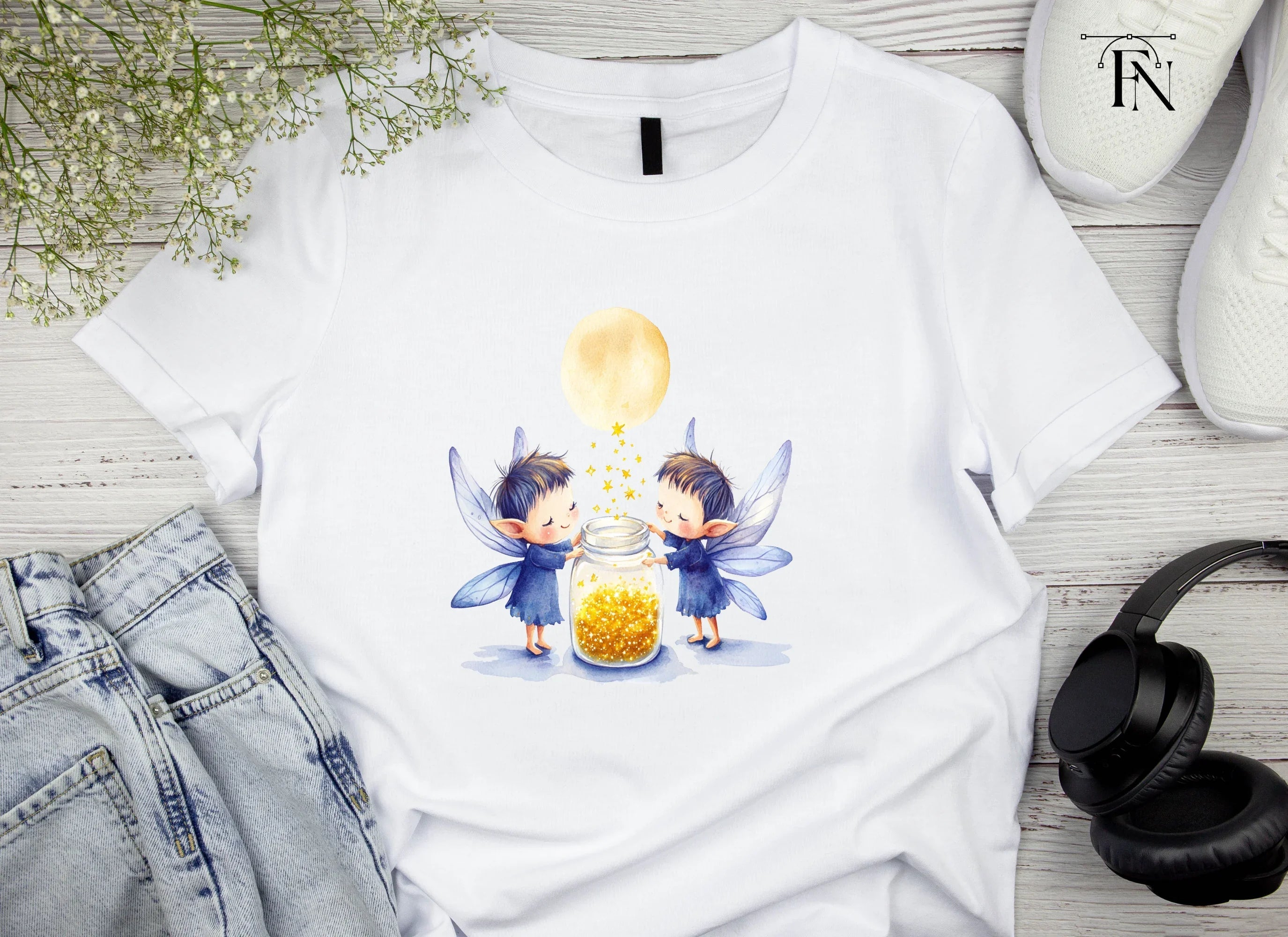 Fairies Collecting Stardust Clipart Bundle