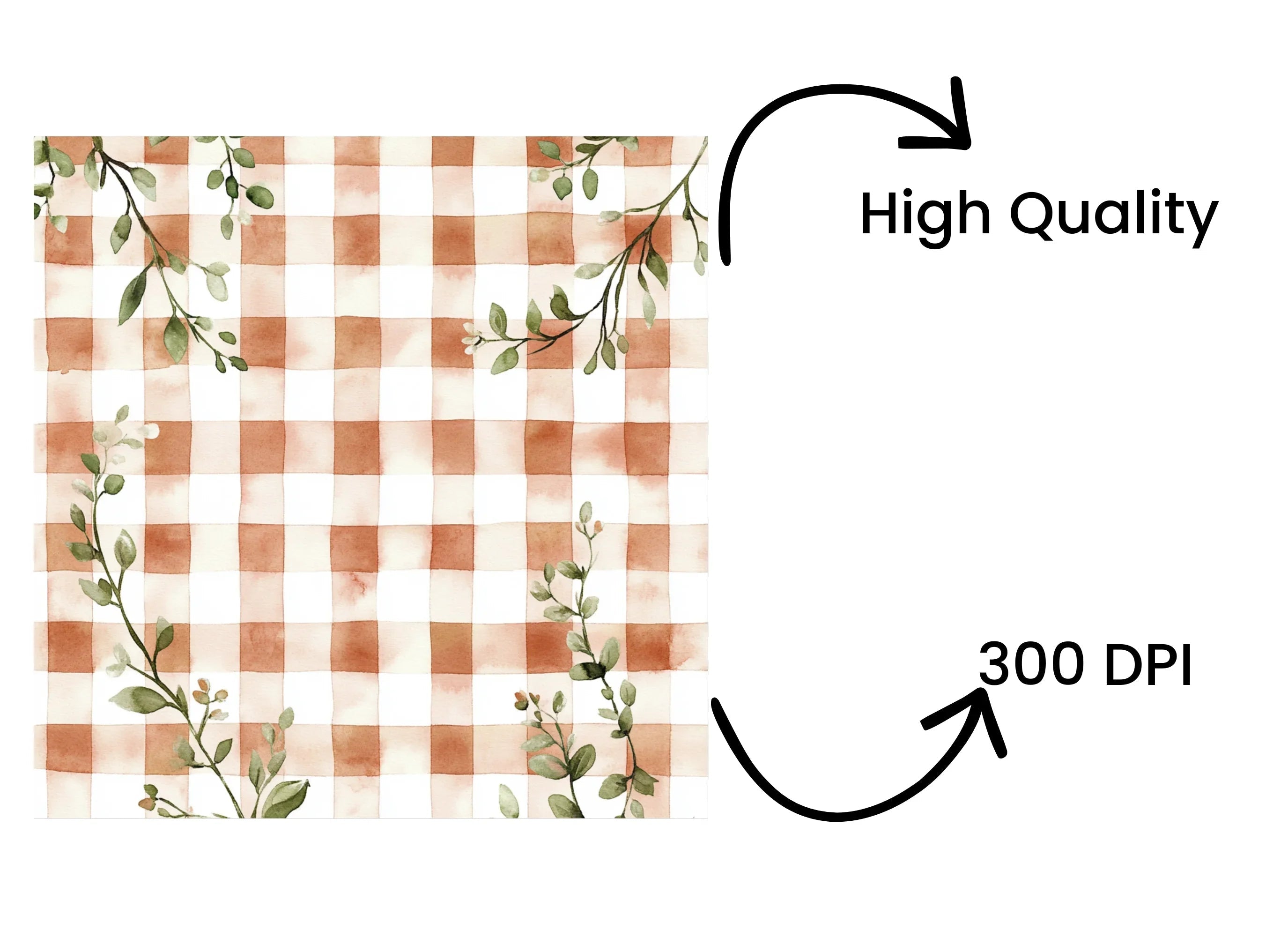 Floral Plaid Clipart Bundle