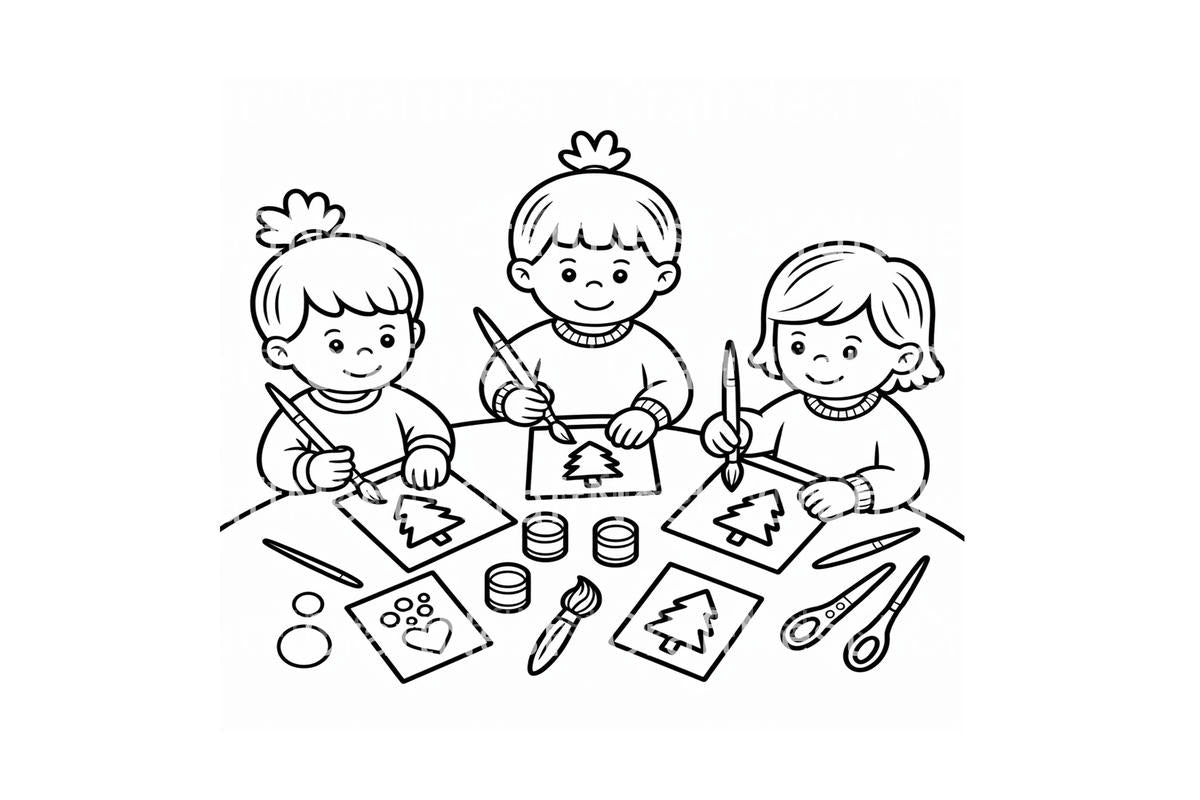 Winter Kids Activities Fun Coloring Books