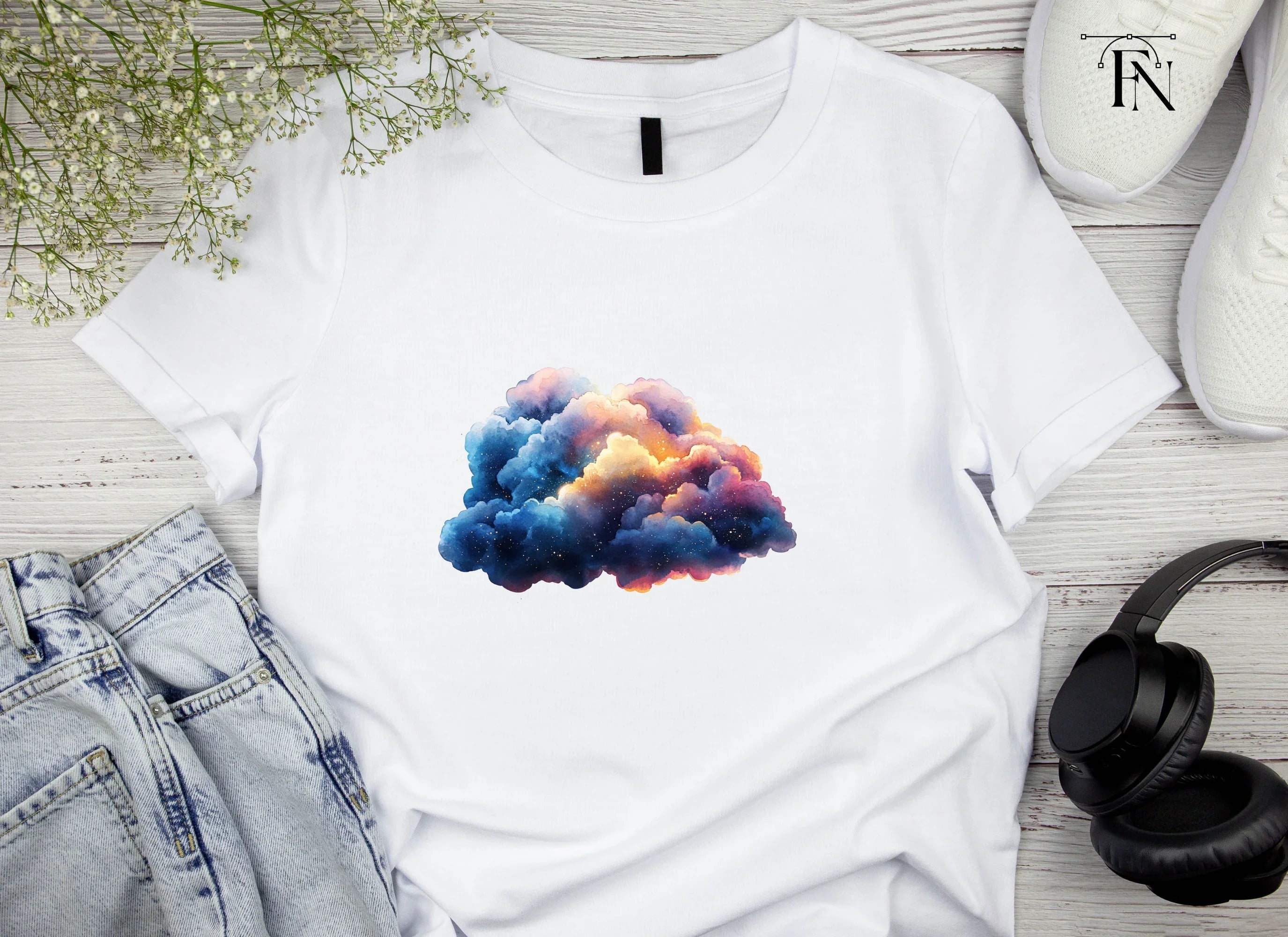 Mystical Cloud Illustration Clipart Bundle