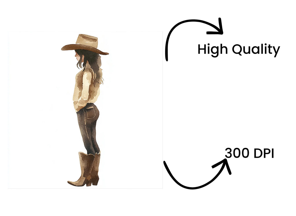 Cowgirl Clipart Bundle