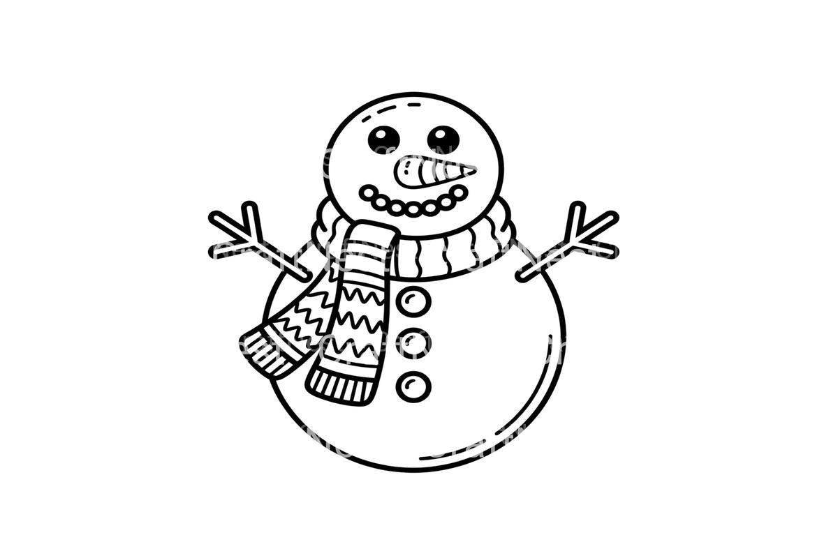 Happy Snowman Winter Coloring Books