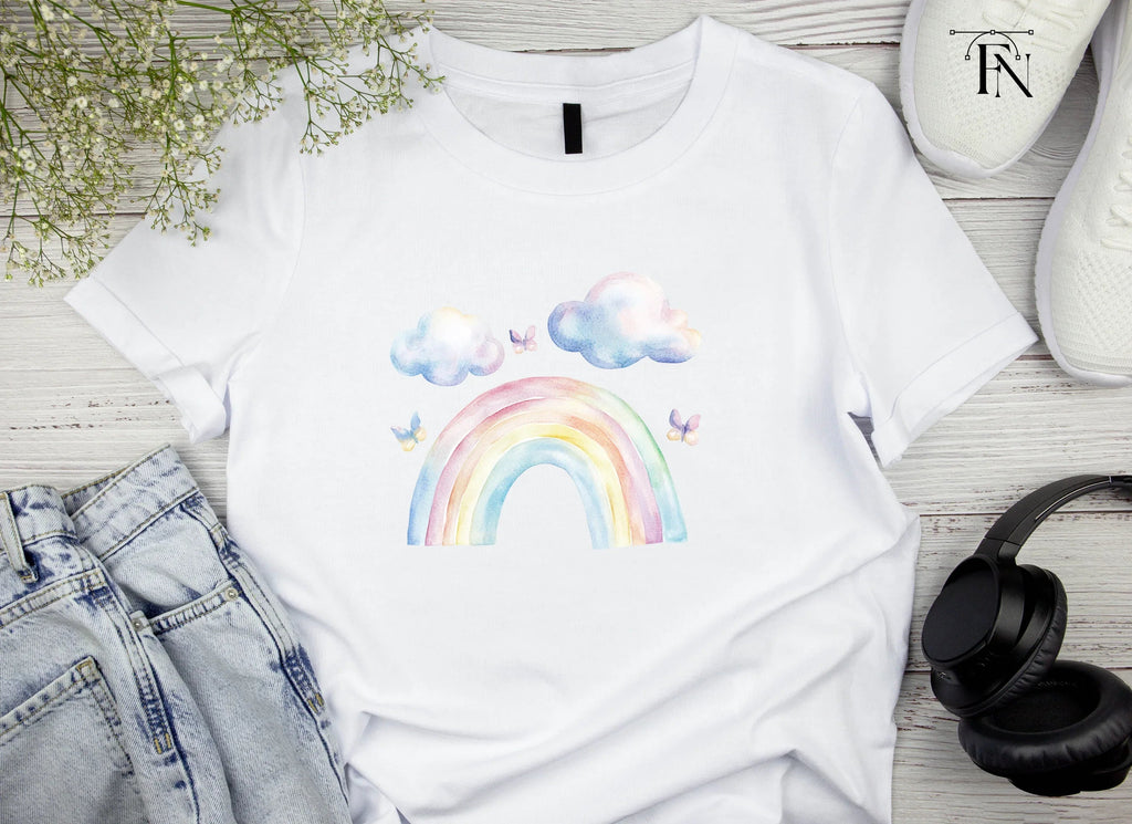 Rainbow Butterflies Clipart Bundle