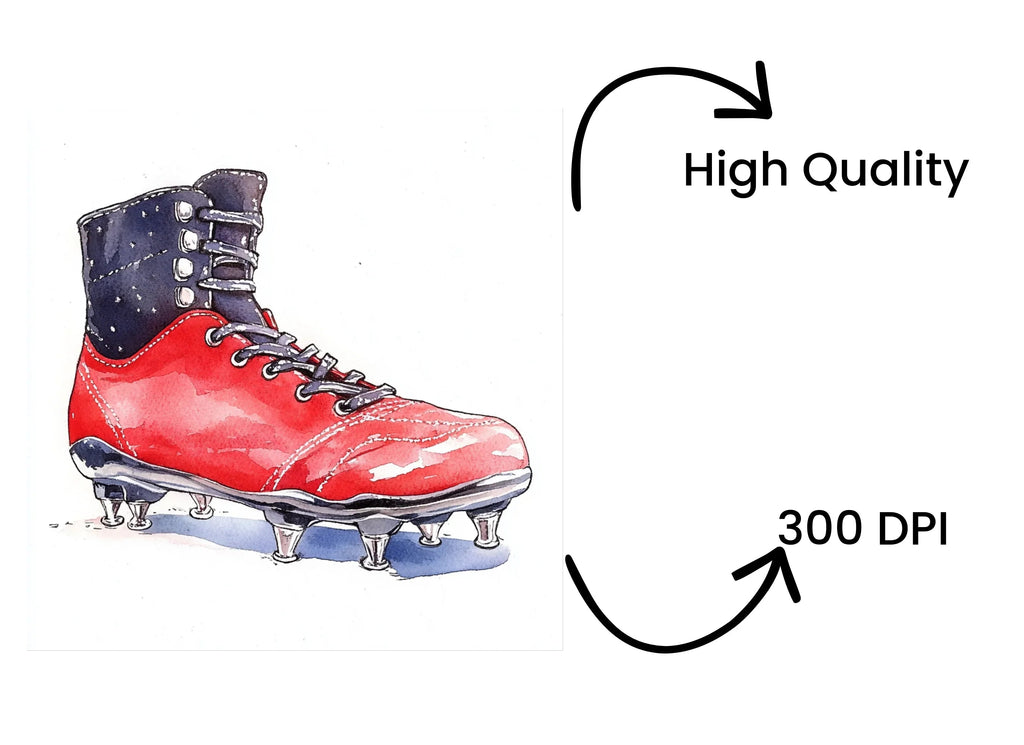 Vibrant Red Football Cleats Clipart Bundle