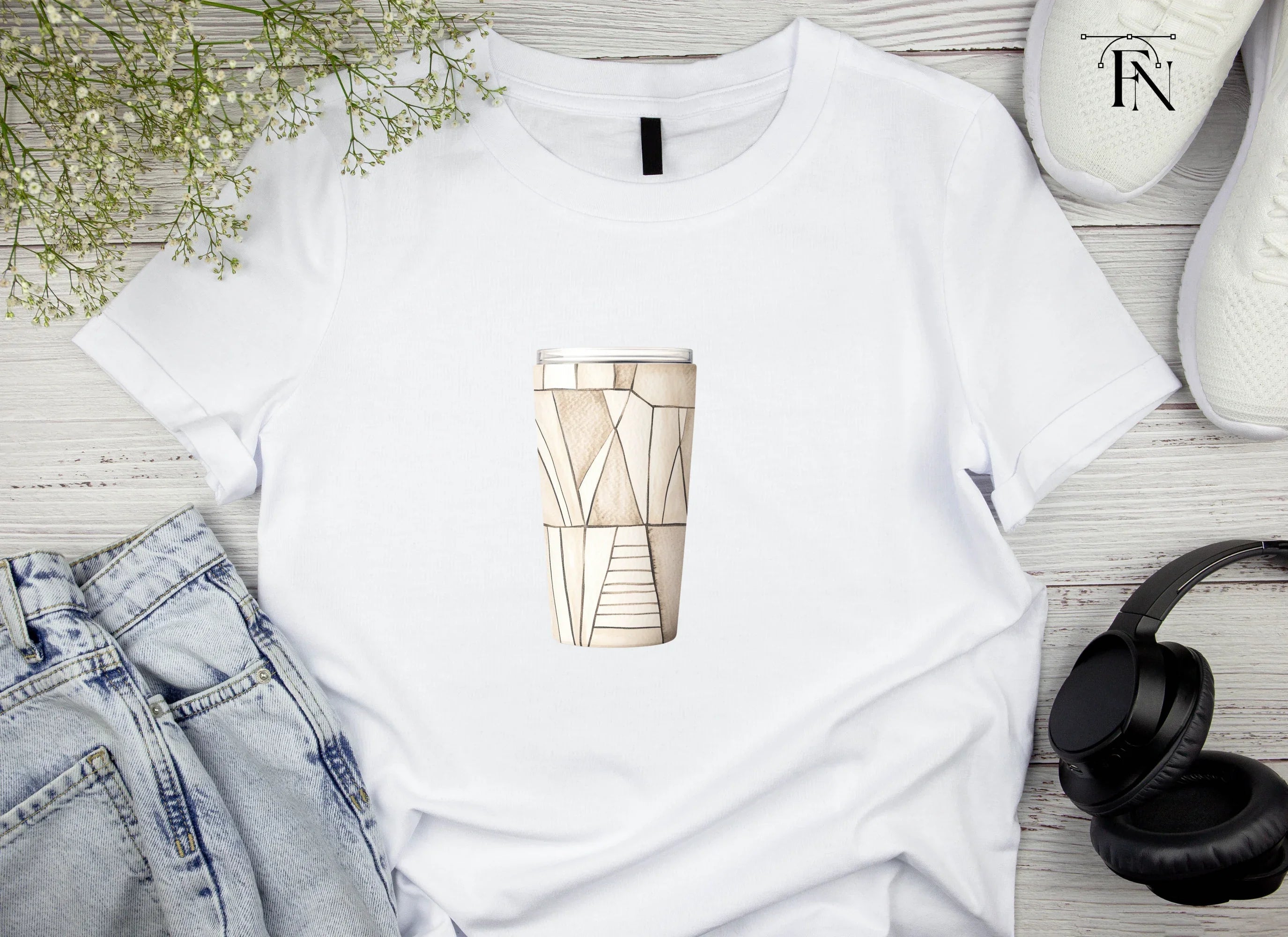 Abstract Geometric Tumbler Clipart Bundle