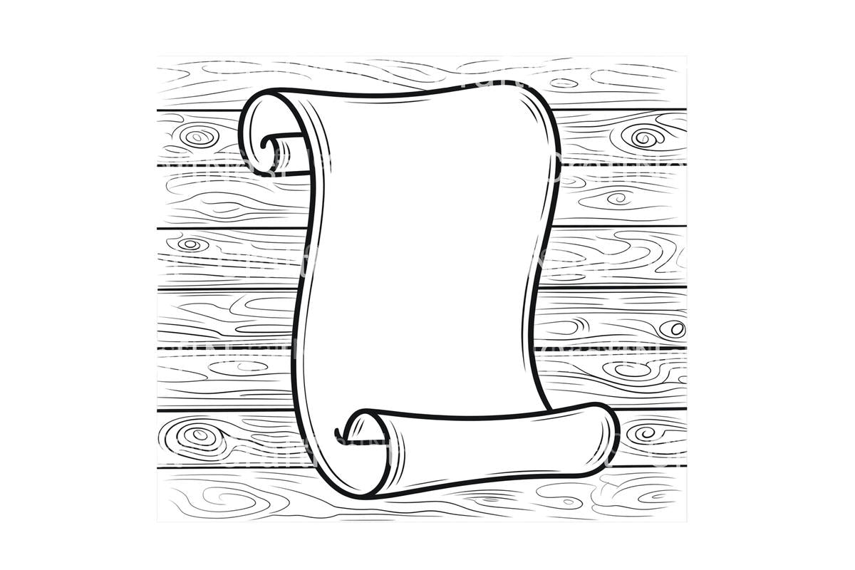 Scrolls on Wood Coloring Books
