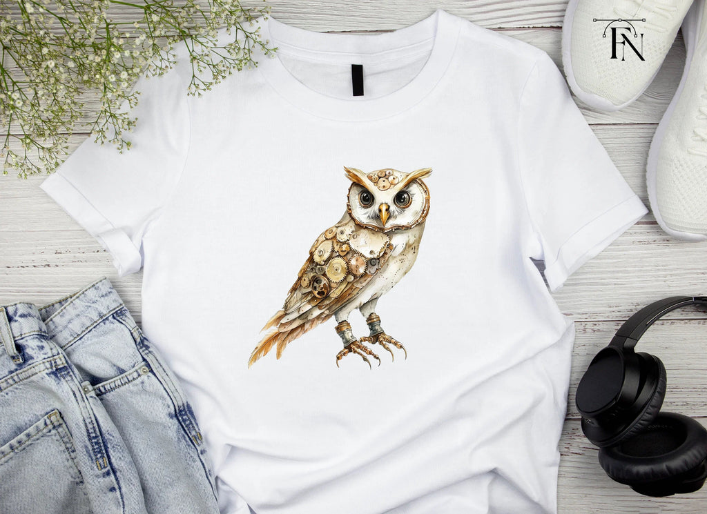 Clockwork Owl Rustic Steampunk Clipart Bundle