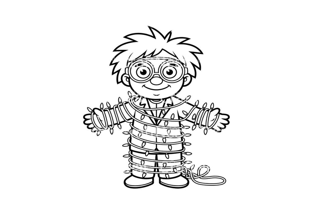 Christmas Lights Kids Coloring Books