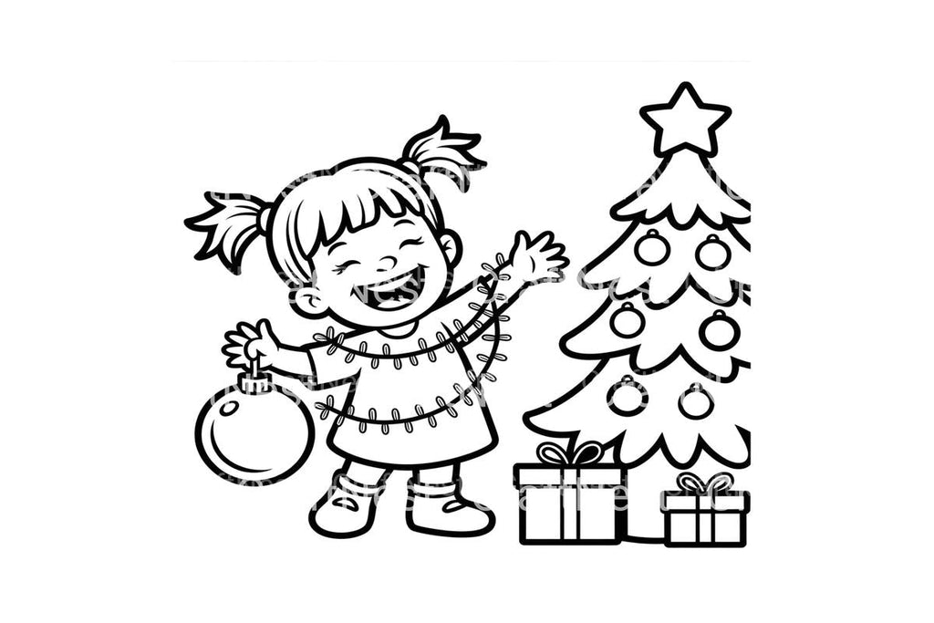 Christmas Tree Decorating Fun Coloring Books