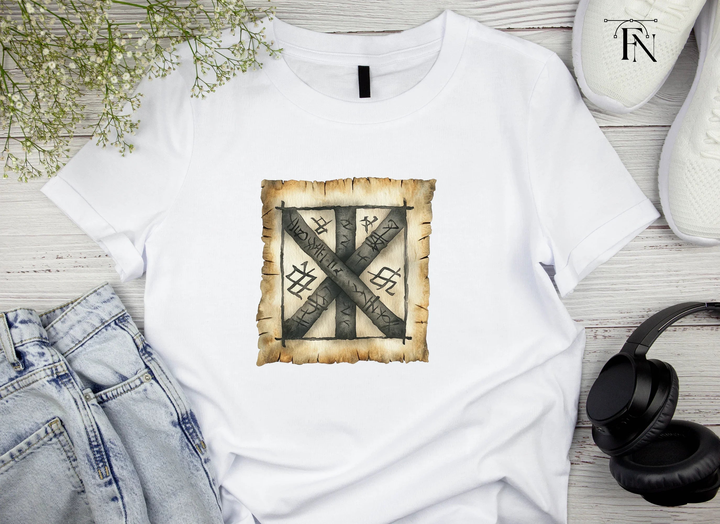 Ancient Runic Scroll Clipart Bundle