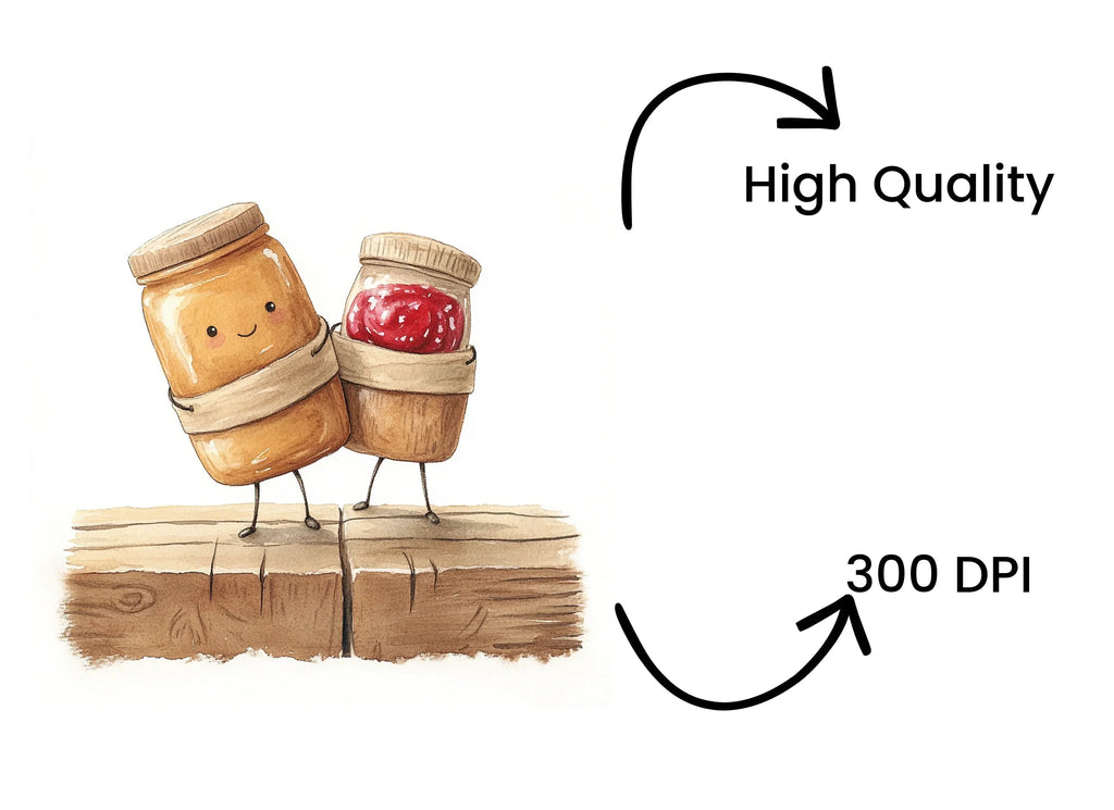 Cute Peanut Butter and Jelly Clipart Bundle