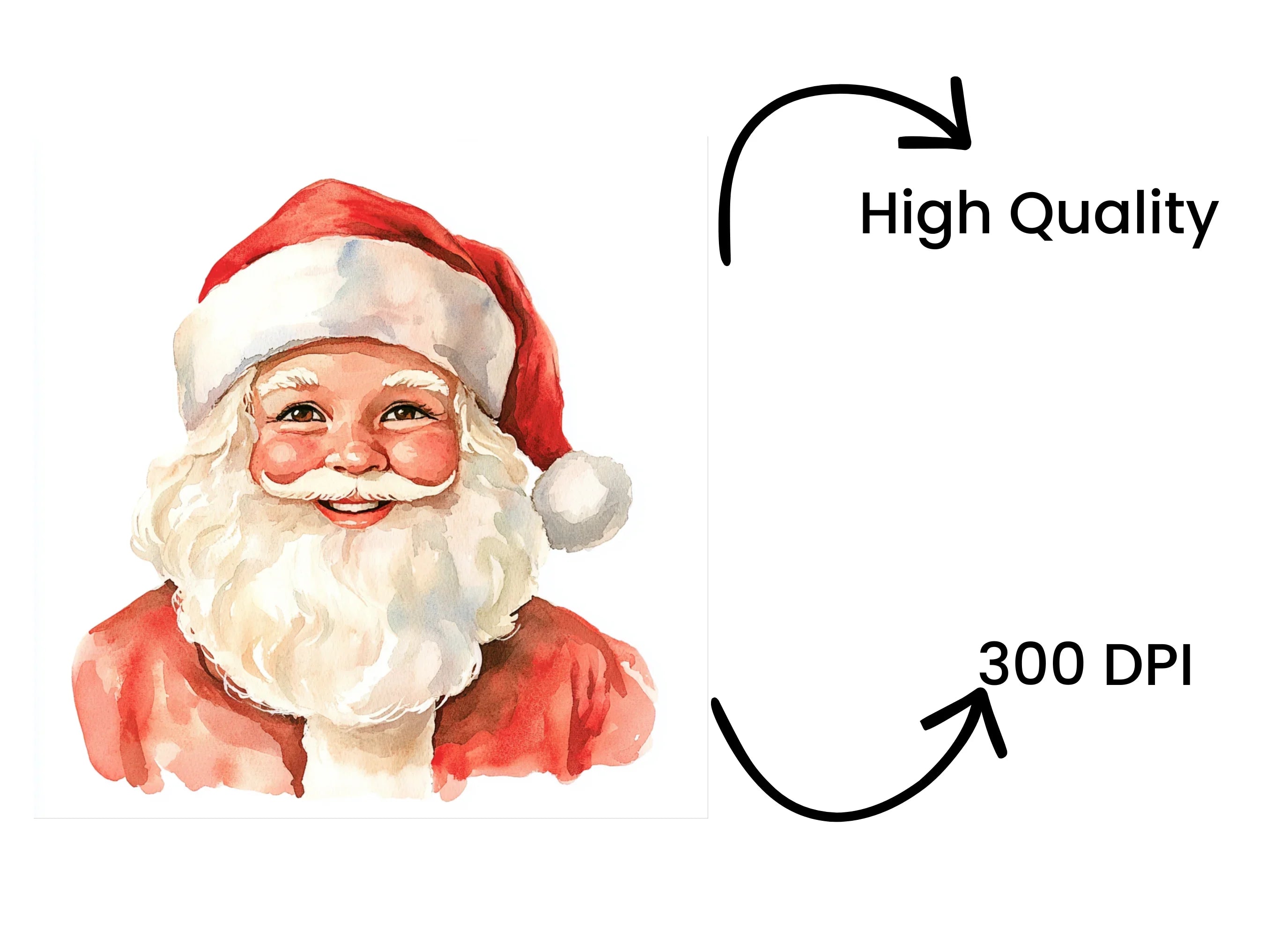Santa Claus Face Clipart Bundle
