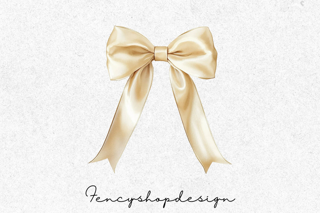 Elegant Fabric Bows Clipart Bundle