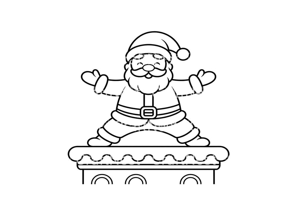 Santa on Chimney Delight Coloring Books