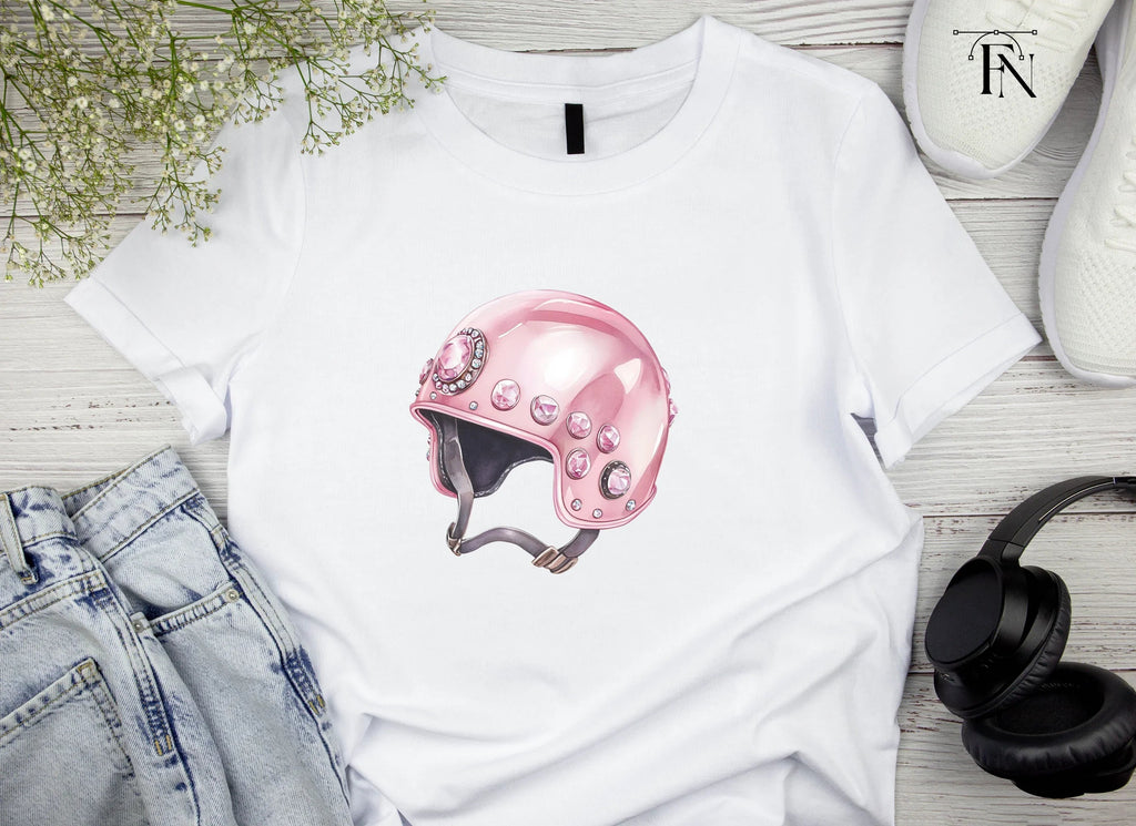 Pink Glam Helmets Clipart Bundle