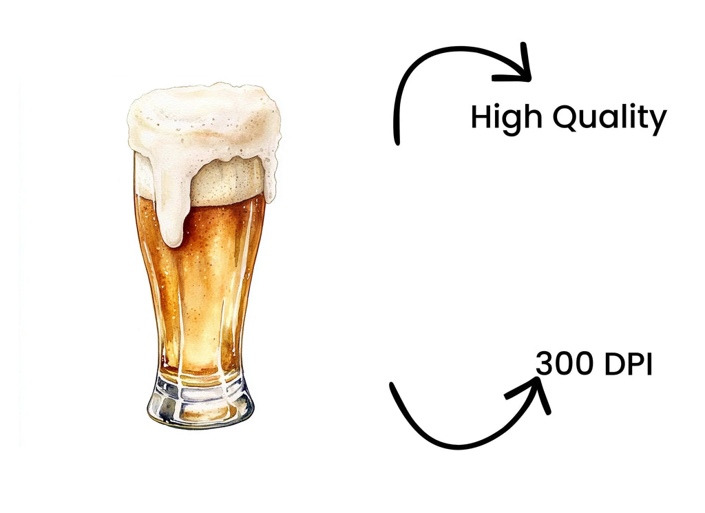 Foamy Beer Glasses Clipart Bundle