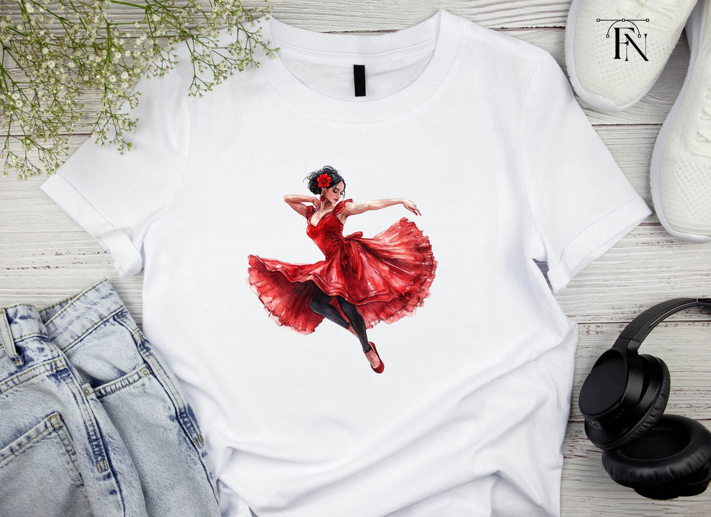 Flamenco Dancer in Red Clipart Bundle