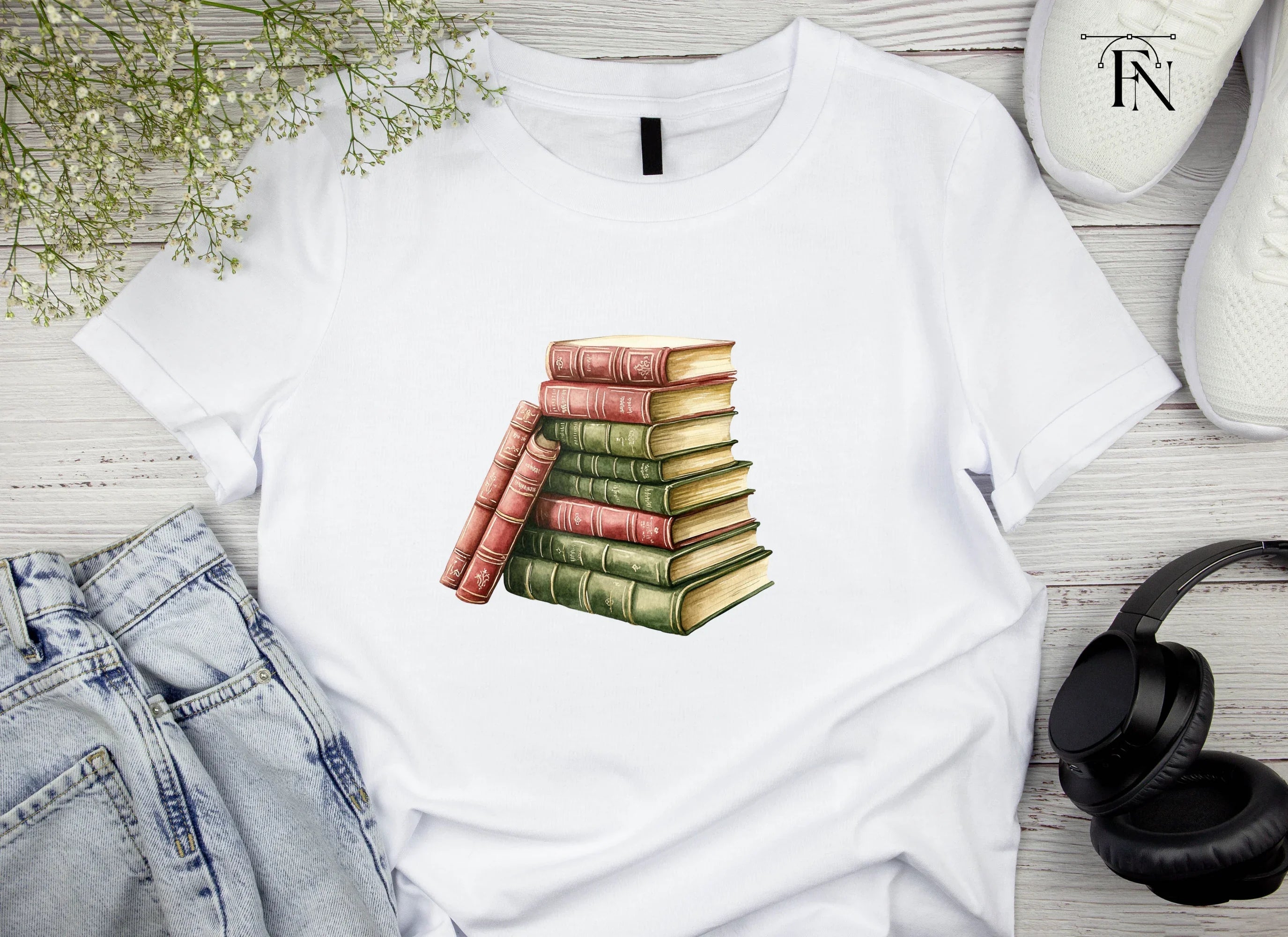 Vintage Book Stack Clipart Bundle