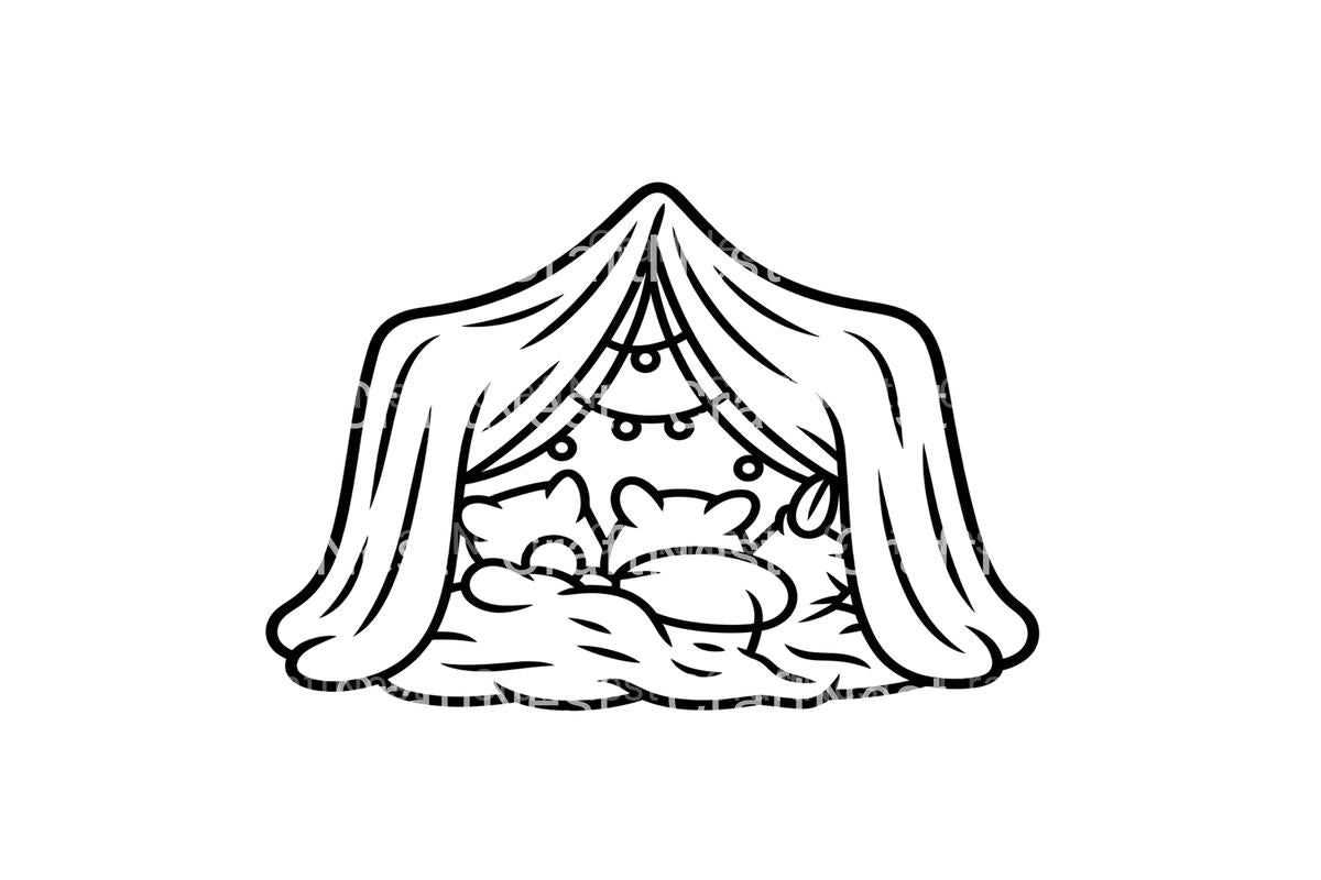 Cozy Tent Forts for Kids Coloring Books