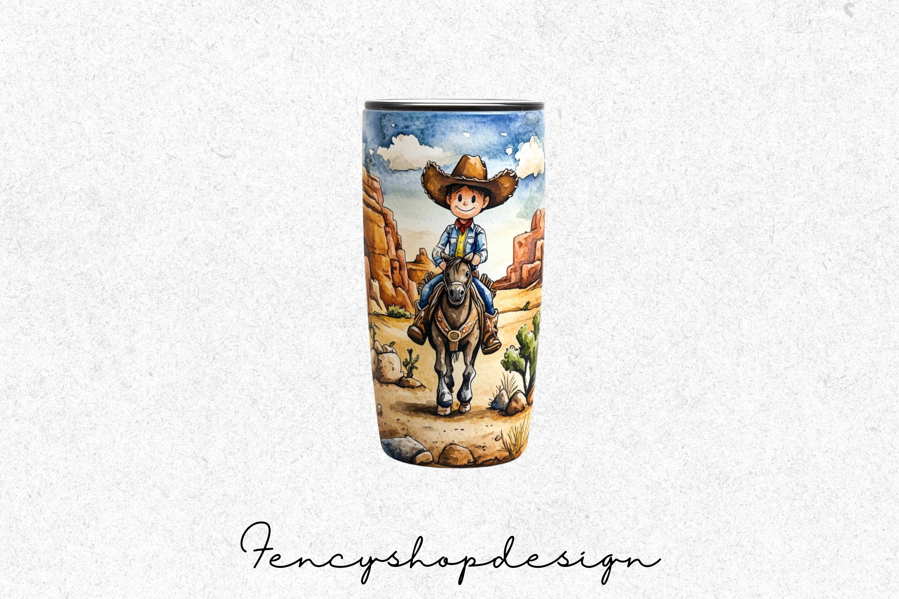 Cowboy Tumbler Designs Clipart Bundle