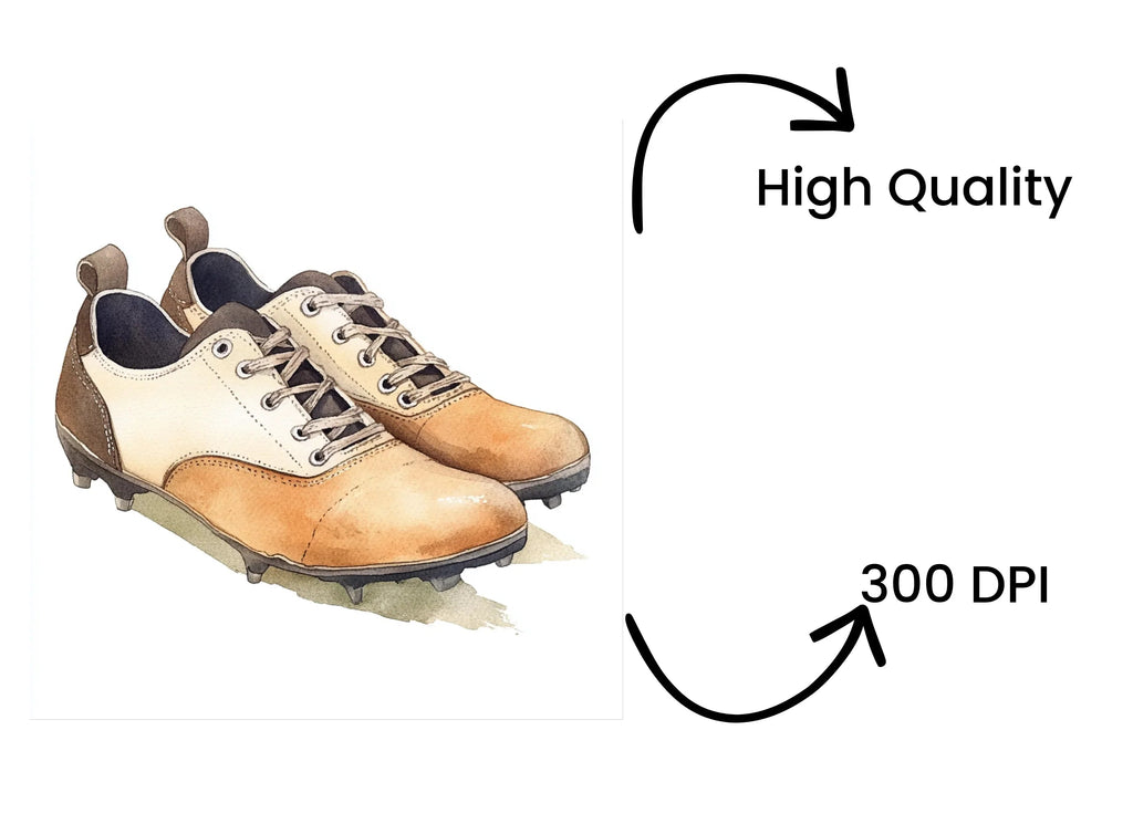 Vintage Brown Cream Sports Shoes Clipart Bundle