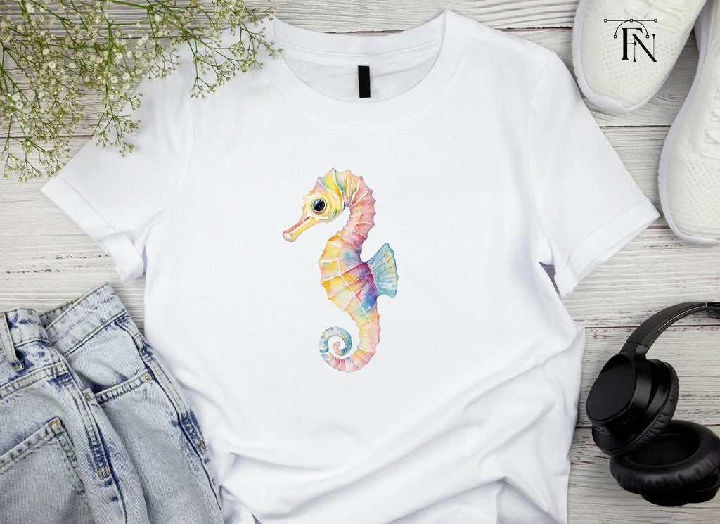 Rainbow Seahorse Clipart Bundle