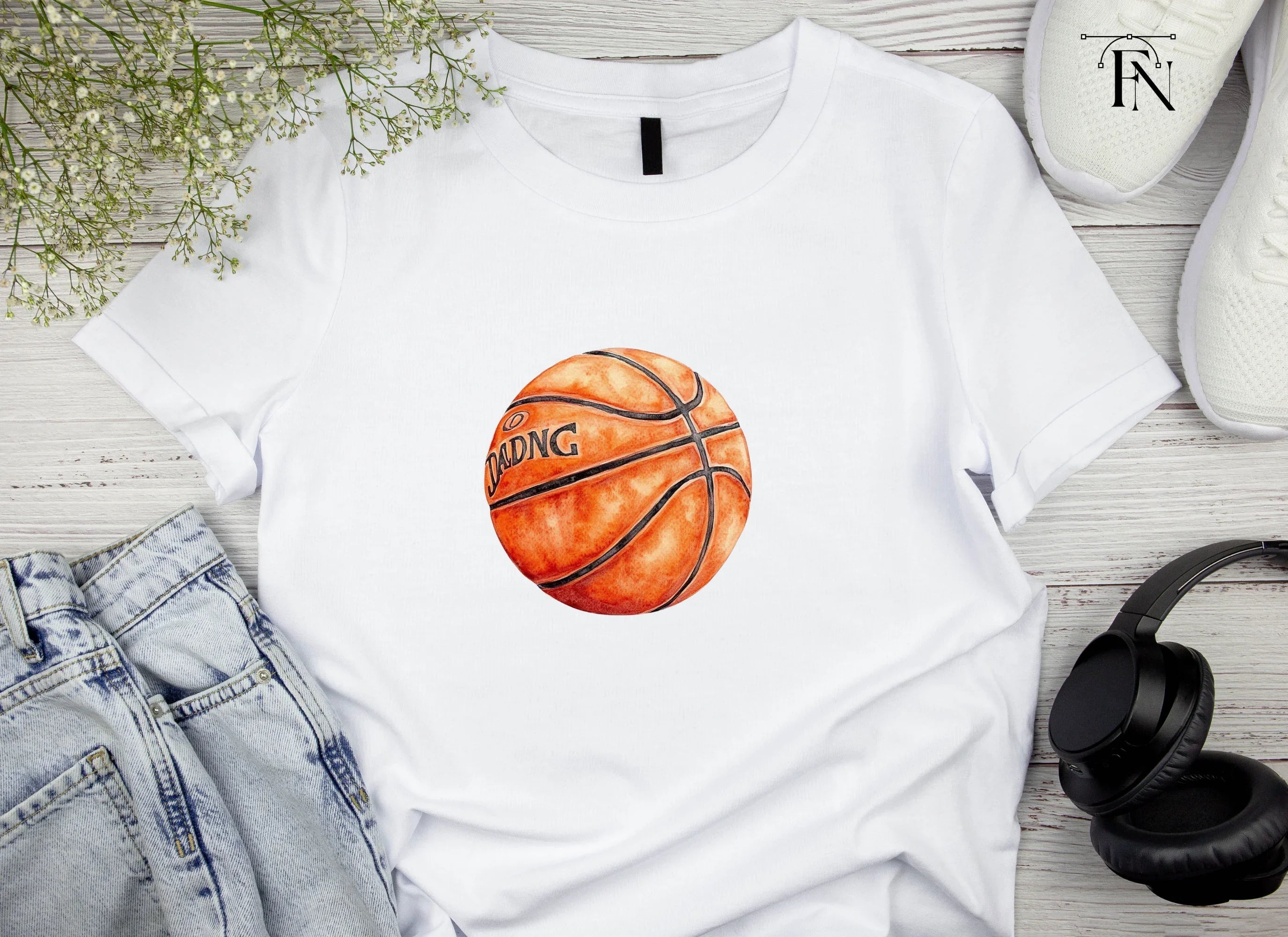 Realistic Basketball Clipart Bundle