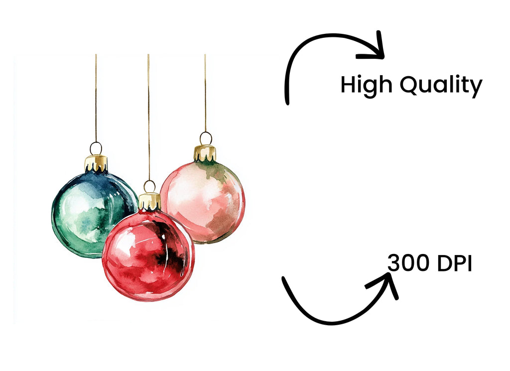 Christmas Ornaments Clipart Bundle
