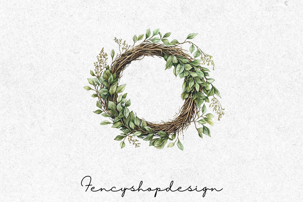 Christmas Wreaths Clipart Bundle