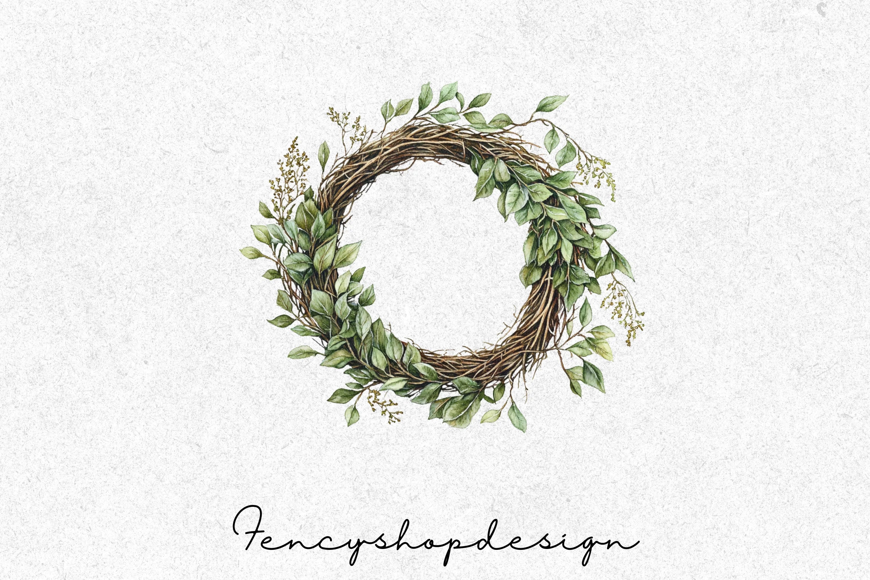 Christmas Wreaths Clipart Bundle