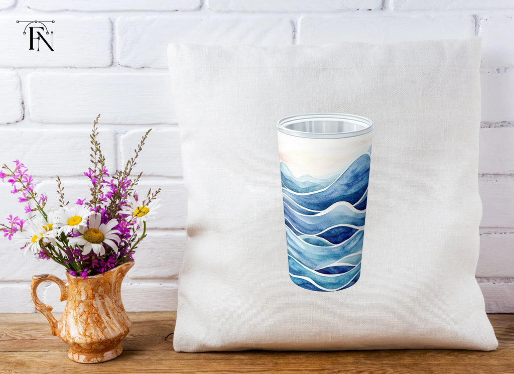 Blue Wave Tumblers Clipart Bundle