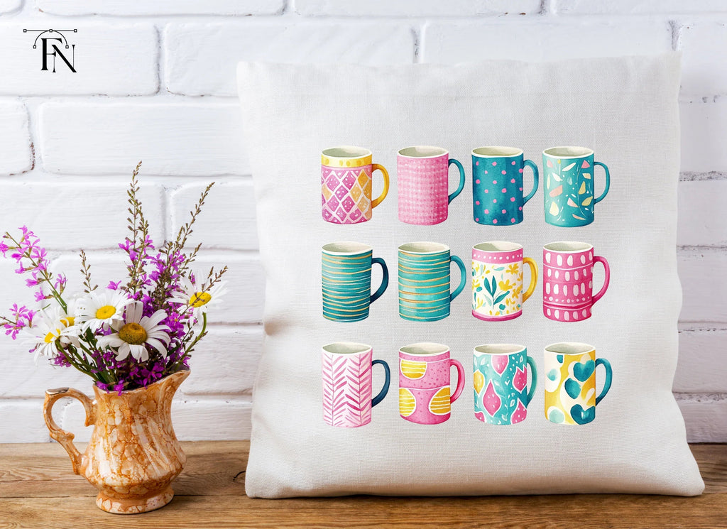 Pattern Mugs Clipart Bundle