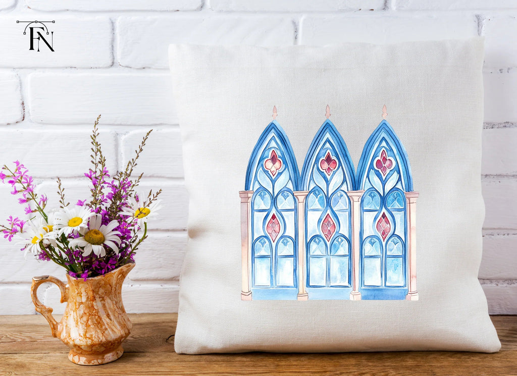Gothic Stained Glass Windows Clipart Bundle