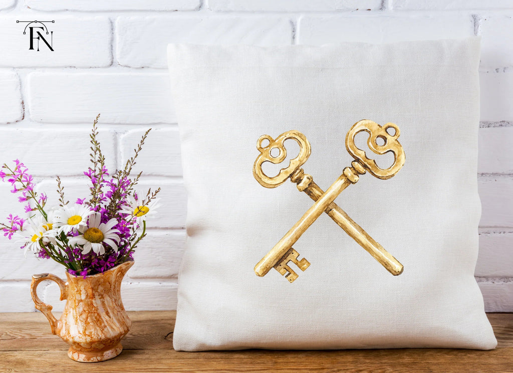 Vintage Crossed Keys Clipart Bundle