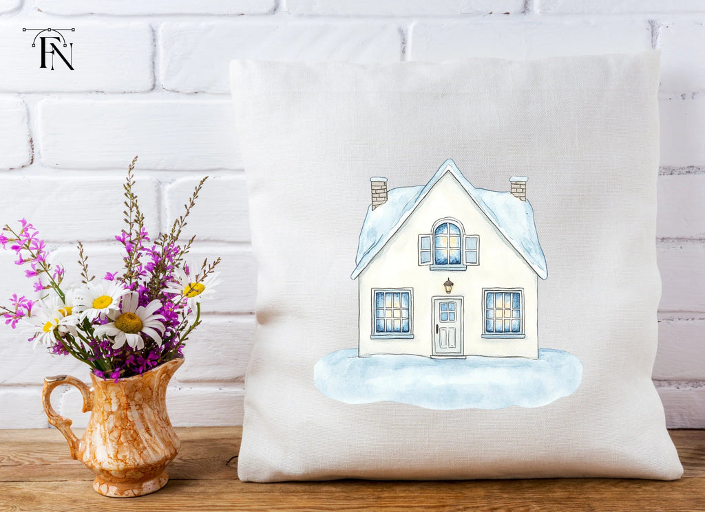 Cozy Winter Houses Clipart Bundle
