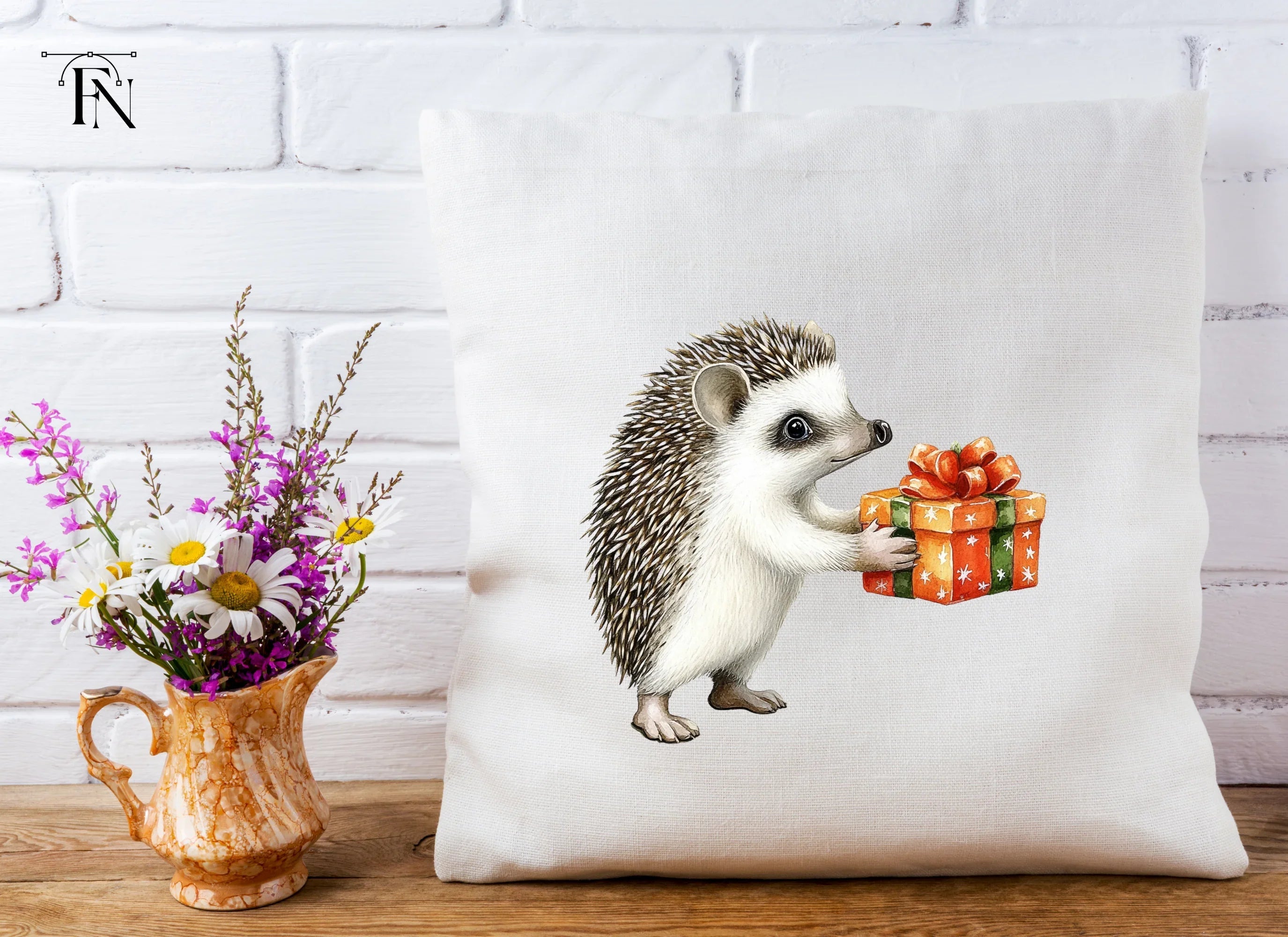 Cute Hedgehog Gift Clipart Bundle