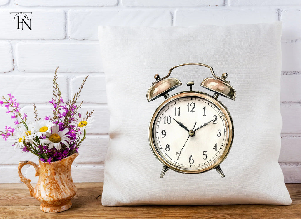 Vintage Alarm Clock Clipart Bundle