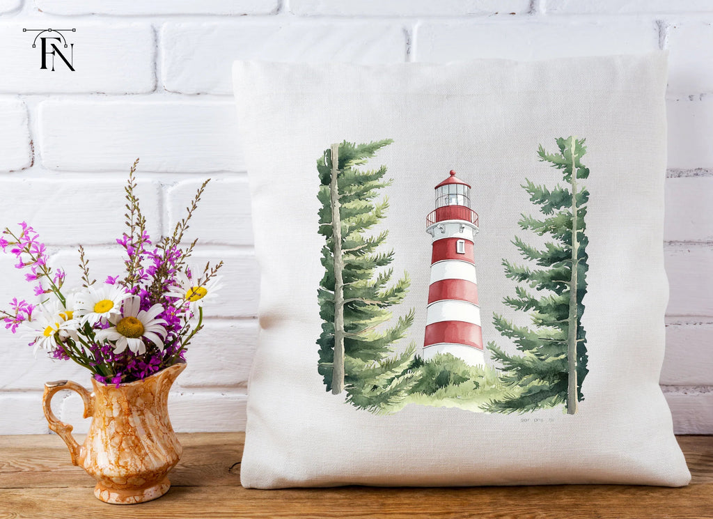 Lighthouse and Pine Trees Clipart Bundle