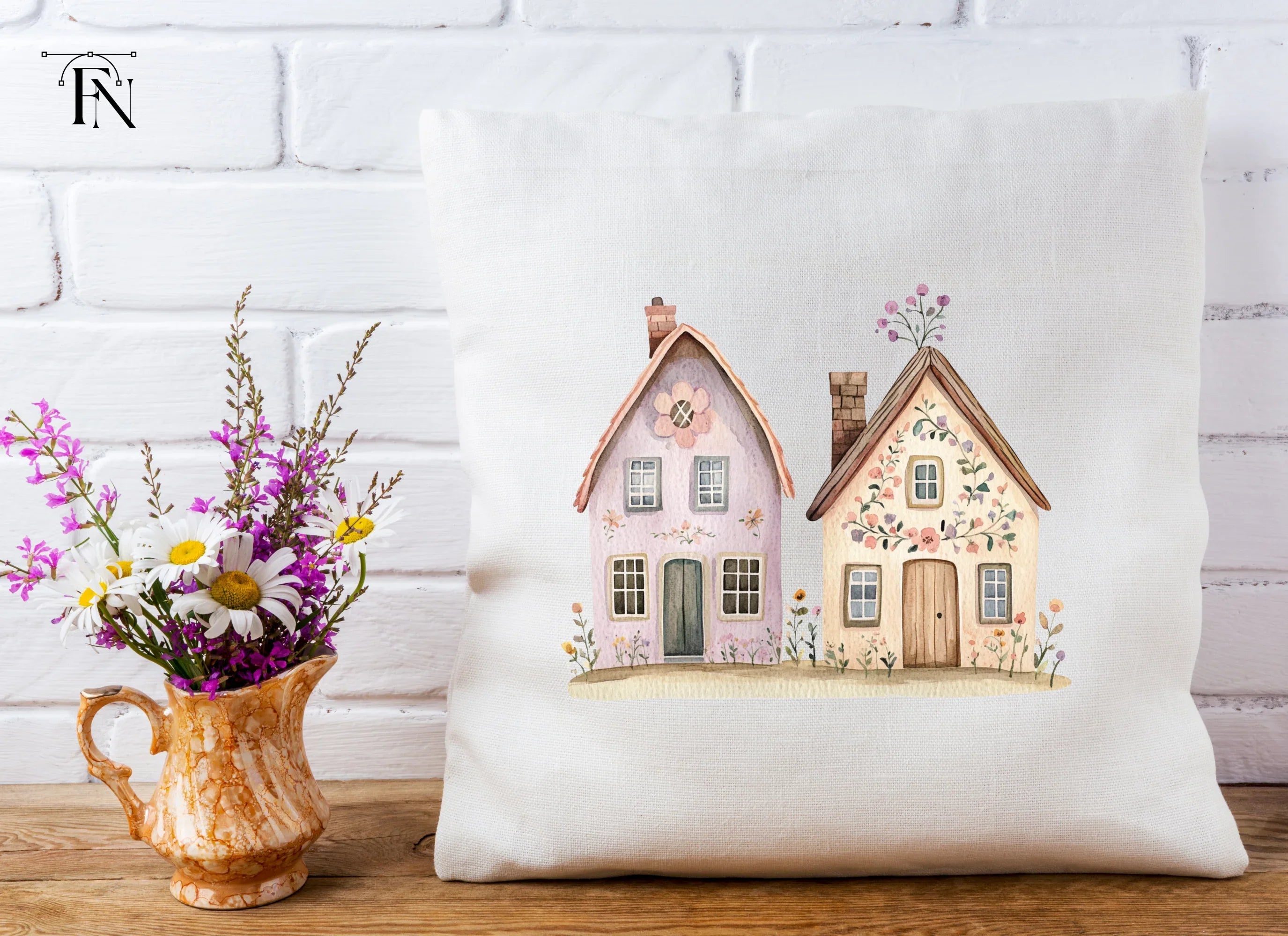 Floral Houses Clipart Bundle